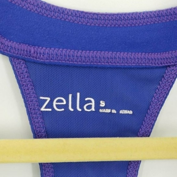 Zella Fitted Keyhole Open Racerback Athletic Workout Tank Top Blue Purple Size S - Picture 3 of 4